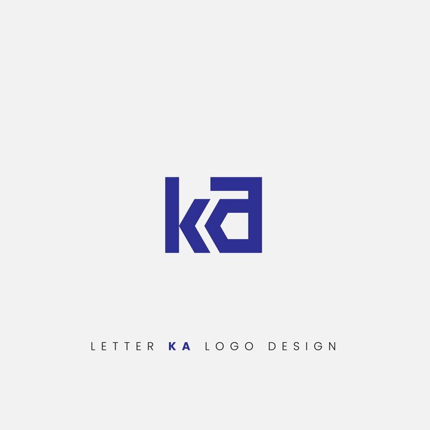 벡터 ka 로고 디자인 아이콘은 간단하고 깨합니다.