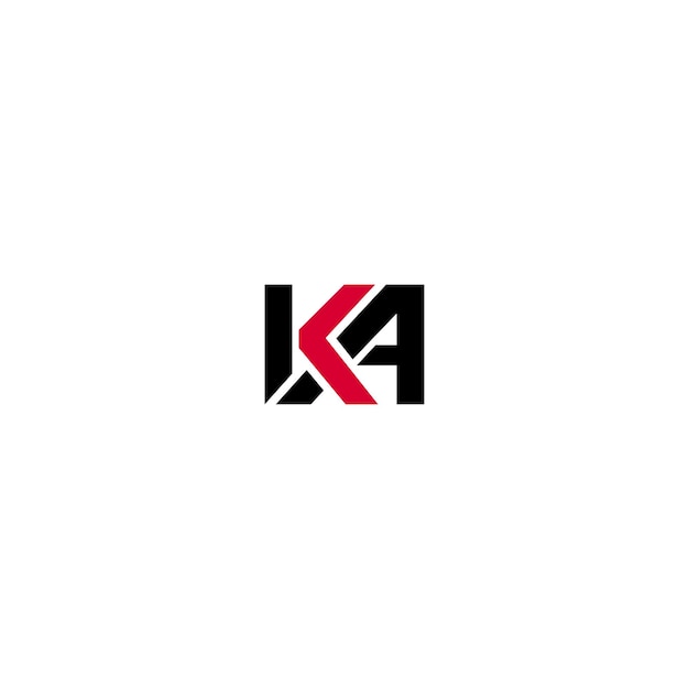 Letter ka logo vector design template