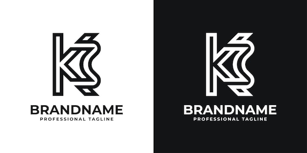 Vector letter kb logo suitable for any business with kb or bk initials