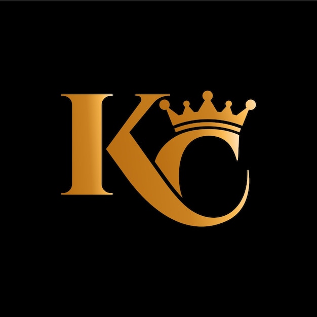 Vector letter kc crown logo icon template