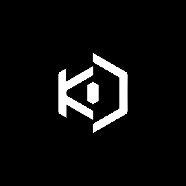 Letter KD cool logo and icon design