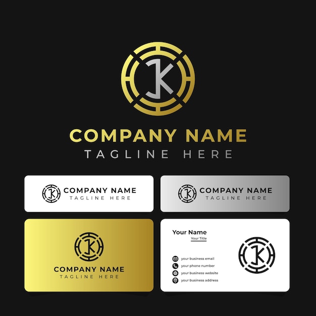 Lettera kh coin logo, è adatto a qualsiasi attività commerciale.