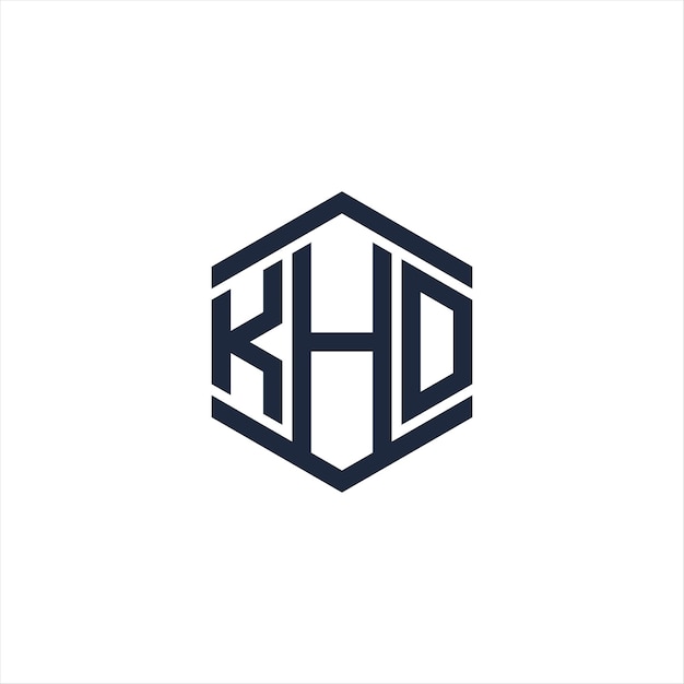 Letter KHD-logo met zeshoekige stijl monogram moderne vectorillustratie