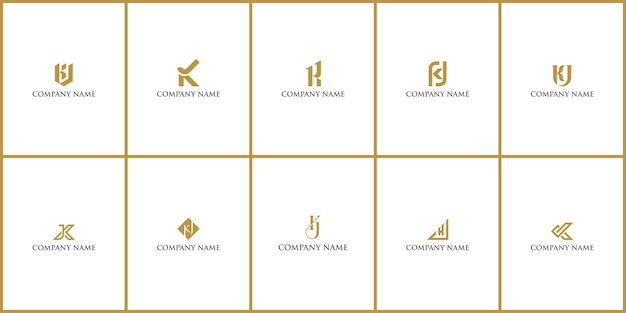 Letter kj gekoppelde kleine letters logo-ontwerpsjabloonelementen Geschikt voor bedrijfsadviesgroep com