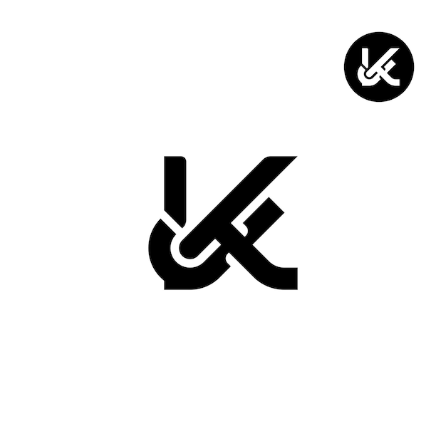 Vector letter kj jk monogram logoontwerp