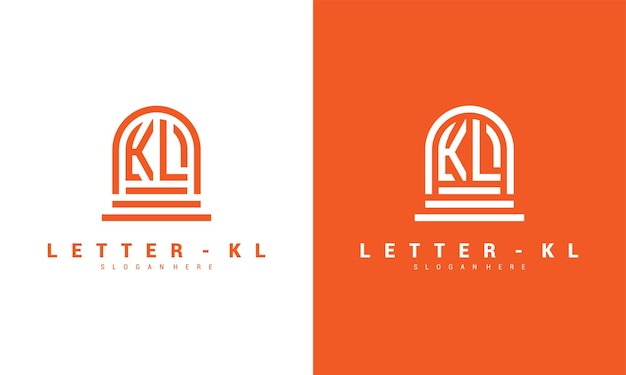 Letter kl logo icon design template premium vector premium vector