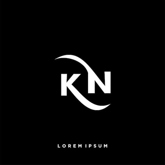 Letter kn logo icon design template vector illustration