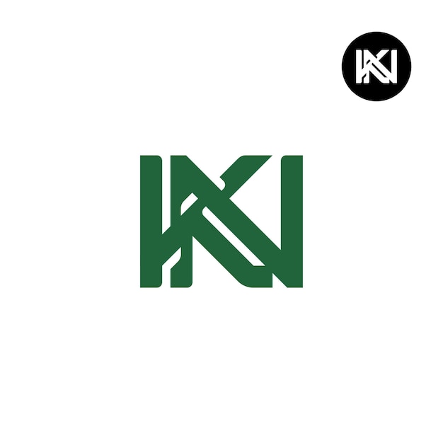 Letter KN Monogram Logo Design