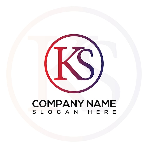 letter KS logo design icoon.
