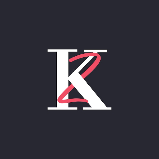 KZ 로고 완벽하게 혼합 된 글자 이니셜 KZ 글자 로고 디자인