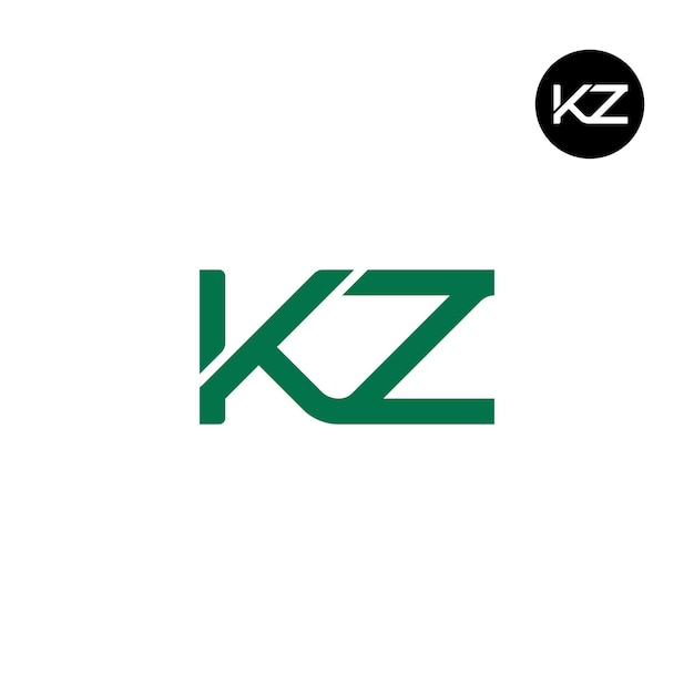 Letter KZ Monogram Logo Design