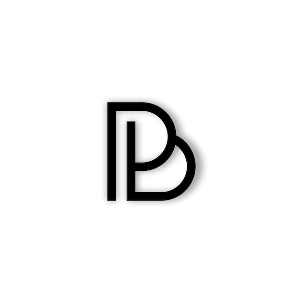 文字 L と B のロゴのデザイン