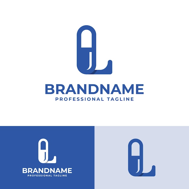 Letter L Capsule Logo suitable for business related to Capsule or Pill with L initial