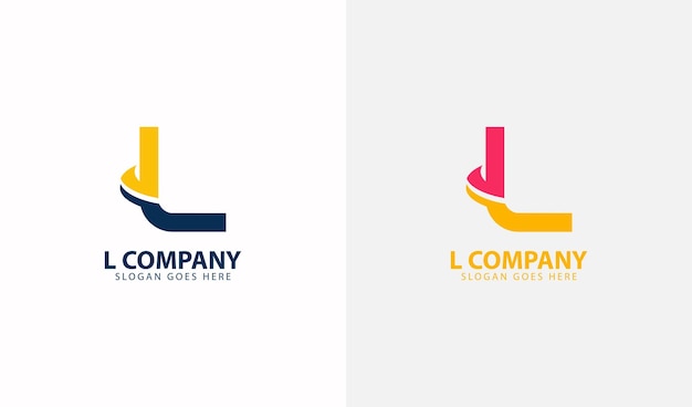 letter l company logo template simple design