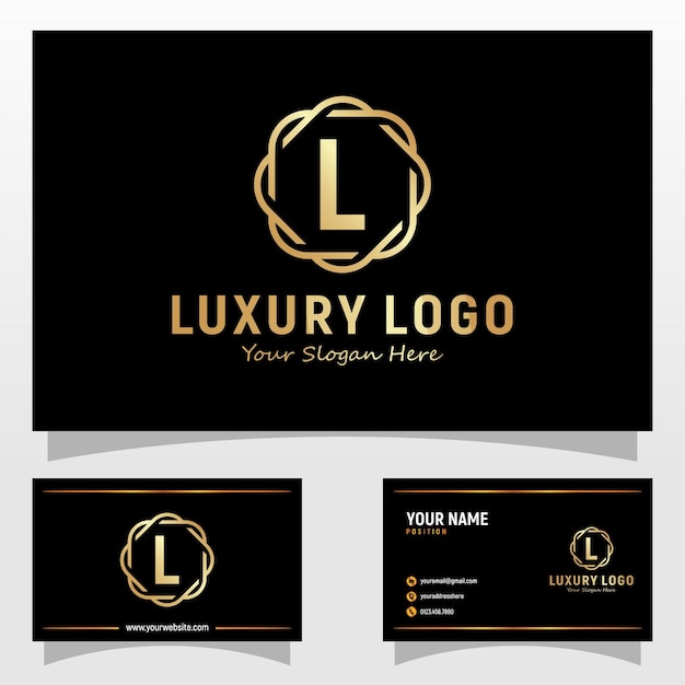 Буква L элегантный логотип дизайн шаблона вдохновение векторные иллюстрации