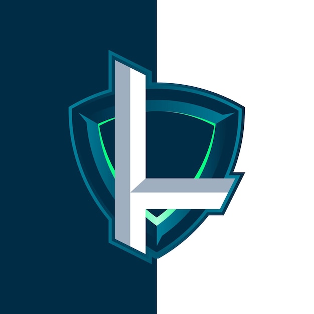 Letter l esports schild-logo