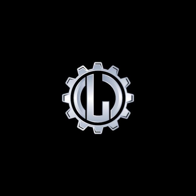 Letter L gear logo template design