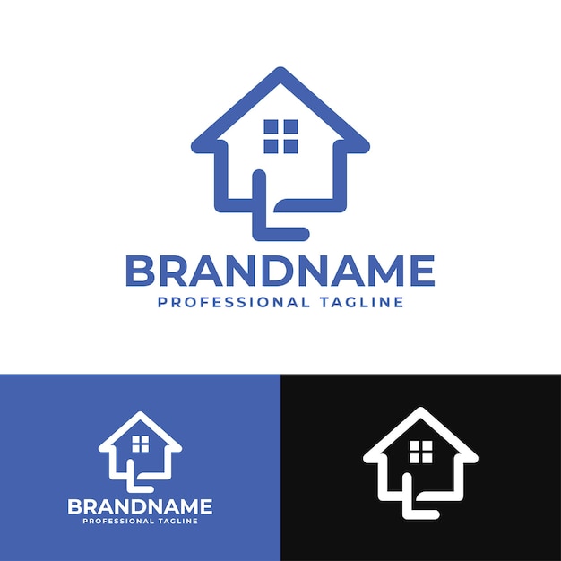 Буква L Home Logo Подходит для любого бизнеса, связанного со строительством дома, интерьером недвижимости с инициалом L