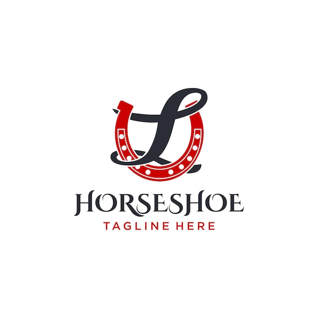 Vector letter l horse shoe logo design vector