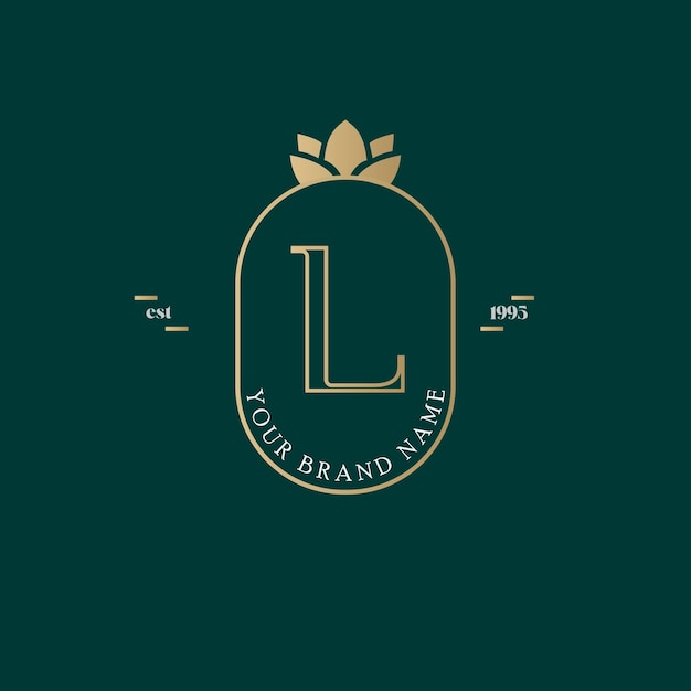 Vector letter l logo elegantie kleuren