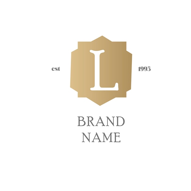 Letter L logo elegantie kleuren