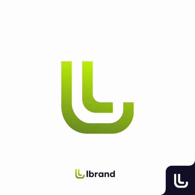 Letter L logo icon template flat minimalist