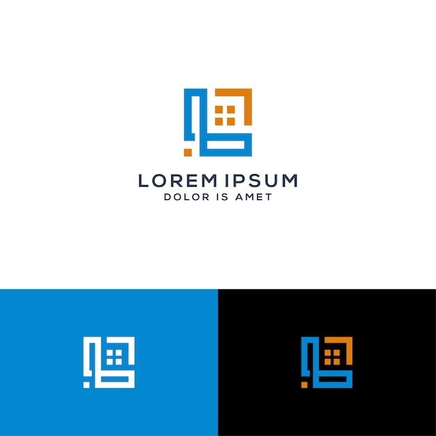 Lettera l logo, logo immobiliare templatetemplate