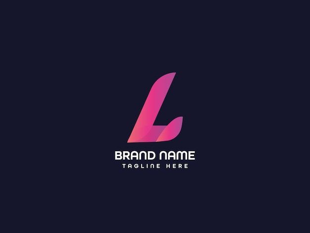 Vector letter l logo with a dark background