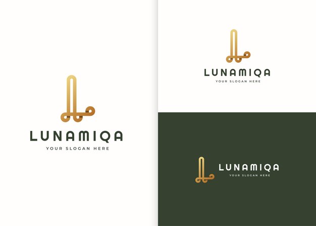 Letter L luxe logo ontwerpsjabloon