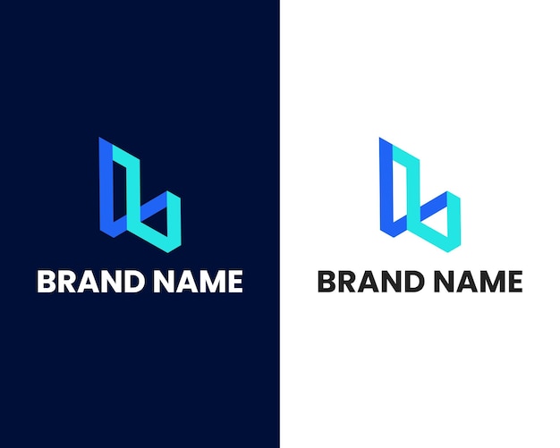La lettera l e la m contrassegnano il modello di progettazione del logo moderno