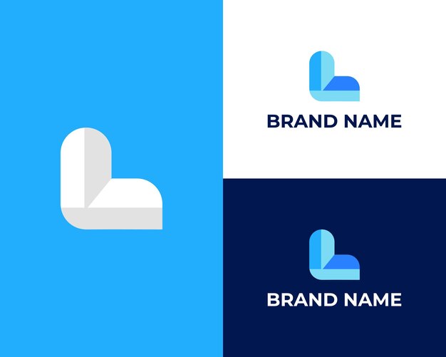Vettore modello di progettazione di logo di affari moderno di lettera l