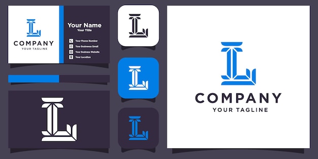 Буква L современный дизайн логотипа Логотип L можно использовать для фирменного стиля или т. д. Premium векторы