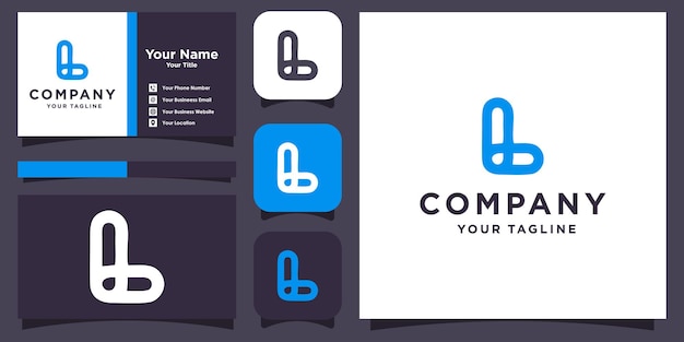 Буква L современный дизайн логотипа Логотип L можно использовать для фирменного стиля или т. д. Premium векторы