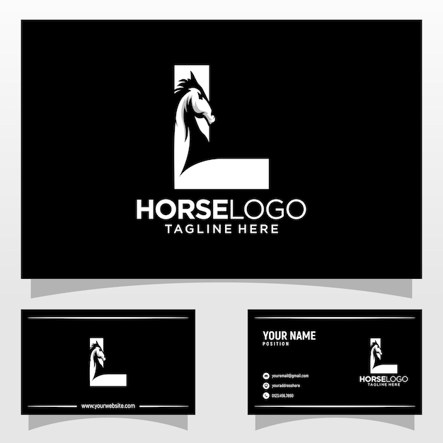 Letter l paard logo ontwerpsjabloon inspiratie vectorillustratie