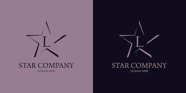 Letter L Star Logo Design