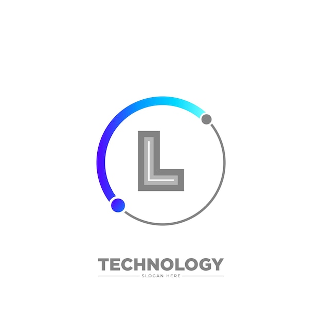Letter l technologie Business Logo sjabloon
