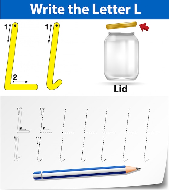 Буквы l, трассирующие алфавит