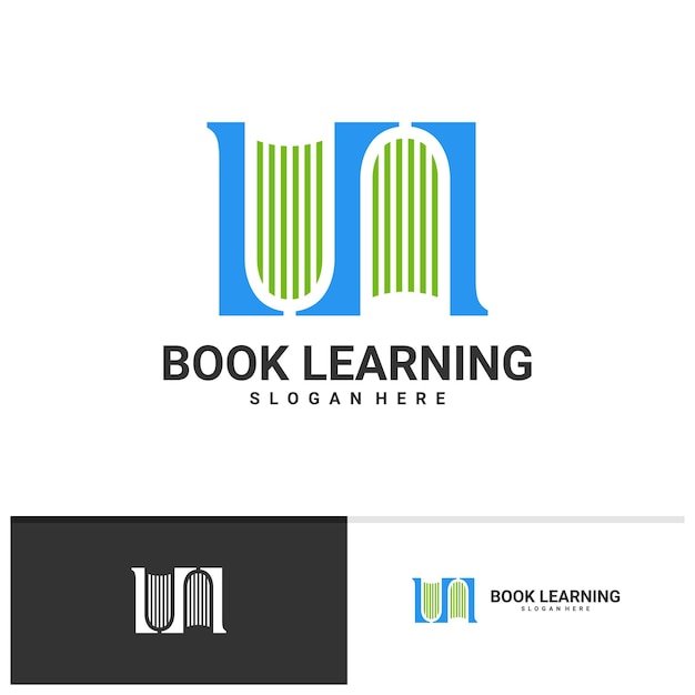 Vector letter l with book logo vector template creative book logo design concepts