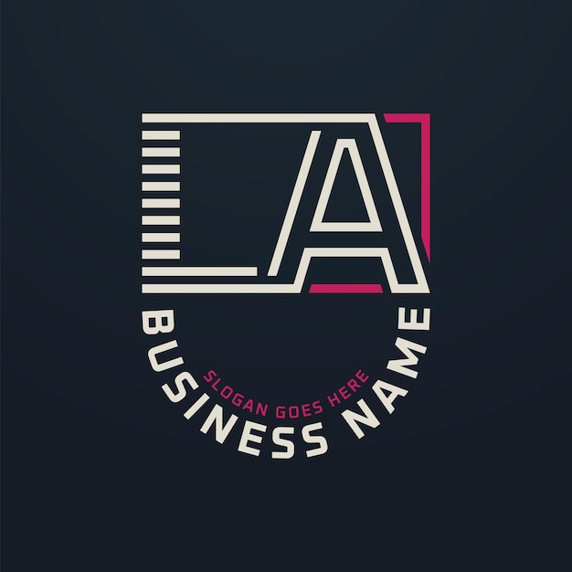 Letter LA Premium Logo Design LA Modern Business Logo Design