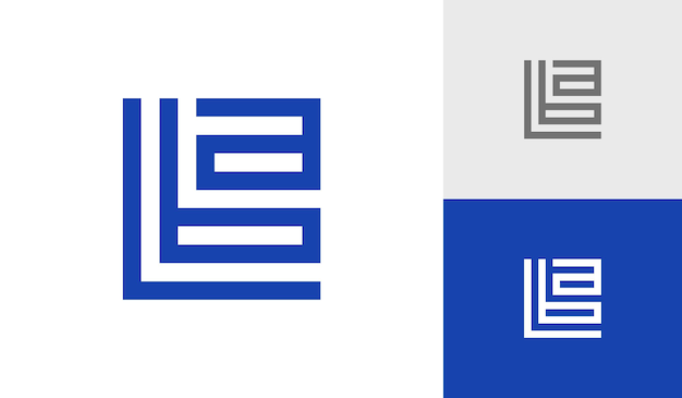 Letter LBA eerste monogram logo ontwerp