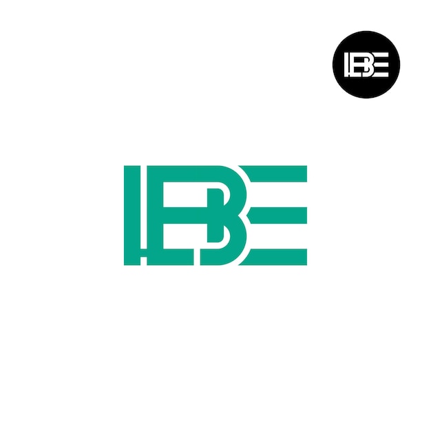 Vector letter lbe monogram logo design