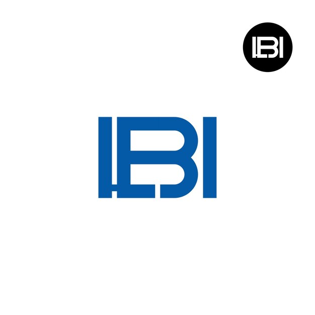 Вектор Дизайн логотипа букв lbi monogram