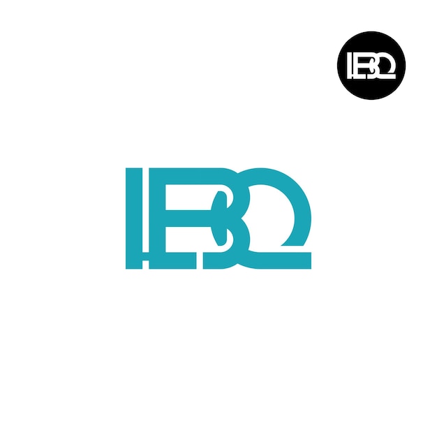 Vector letter lbq monogram logoontwerp