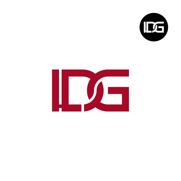 Vettore letter ldg monogram logo design