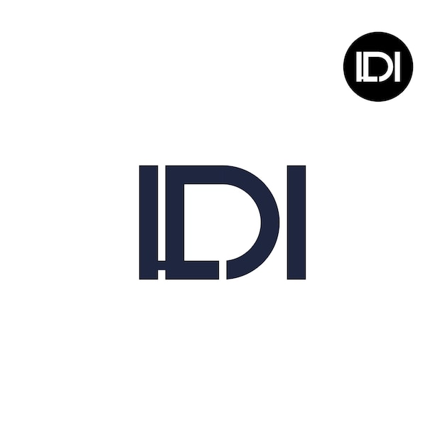 Vector letter ldi monogram logo ontwerp