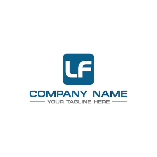 Letter LF or FL logo design vector template