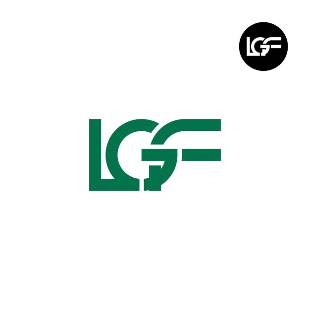 Вектор Дизайн логотипа буквы lgf monogram