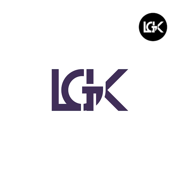 Vector letter lgk monogram logo ontwerp