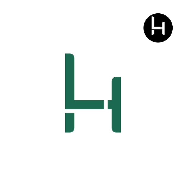 Буква LH HL Монограмма Уникальный дизайн логотипа