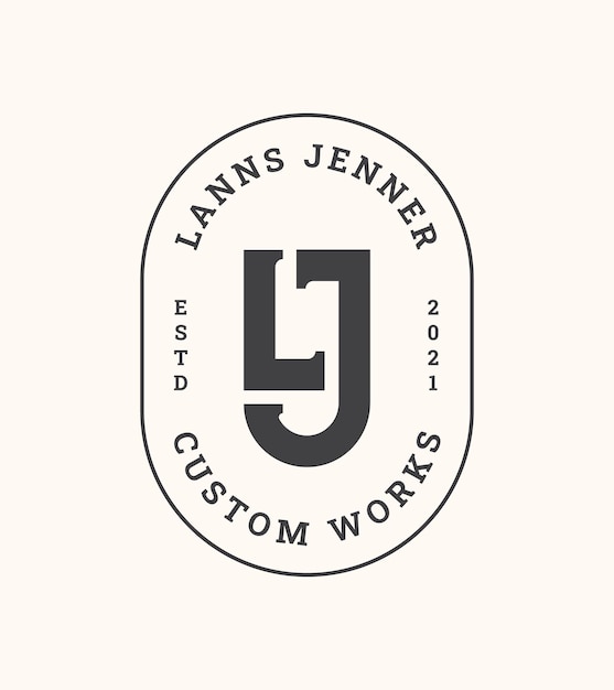 letter lj monogram logo